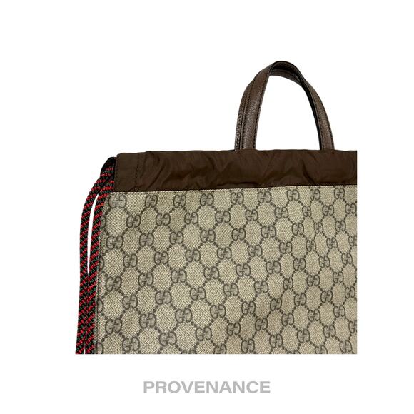 🔴 Gucci Neo Vintage Drawstring Tote Backpack - GG Canvas - Picture 4 of 12
